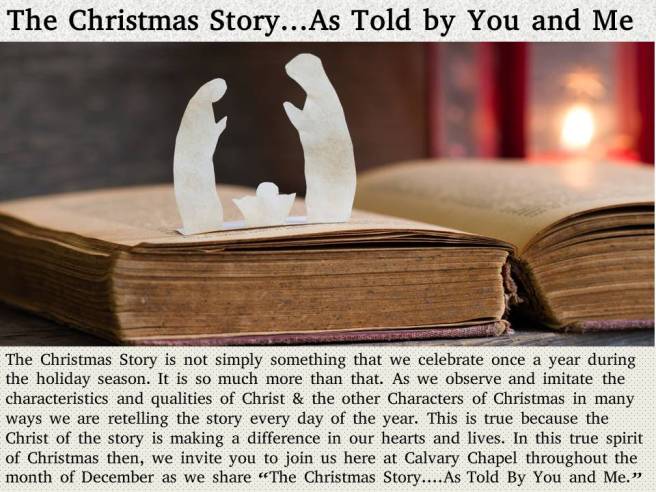 The Christmas Story as told by me and you